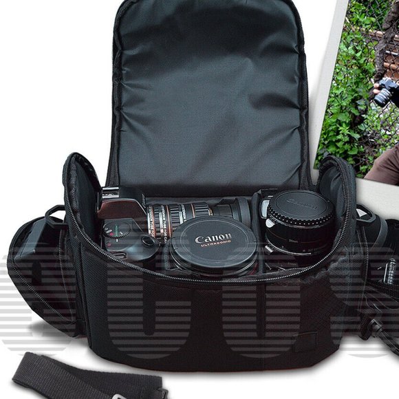 Deluxe DSLR Camera Camcorder Case/Bag for Sony Nikon Canon Fuji Pentax - Picture 3 of 6